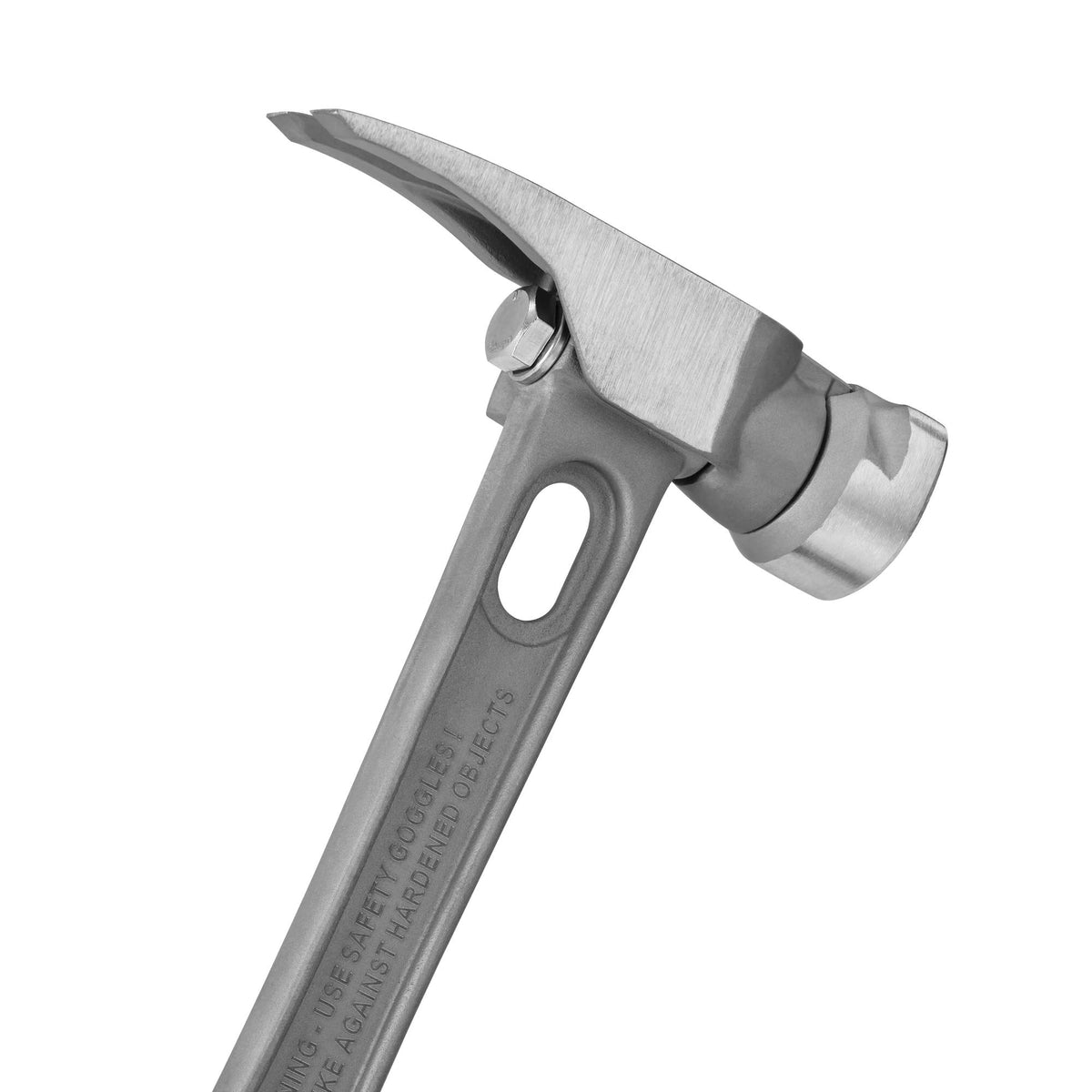 16" Titanium Handle D Nose Smooth Face Black Curved Grip.