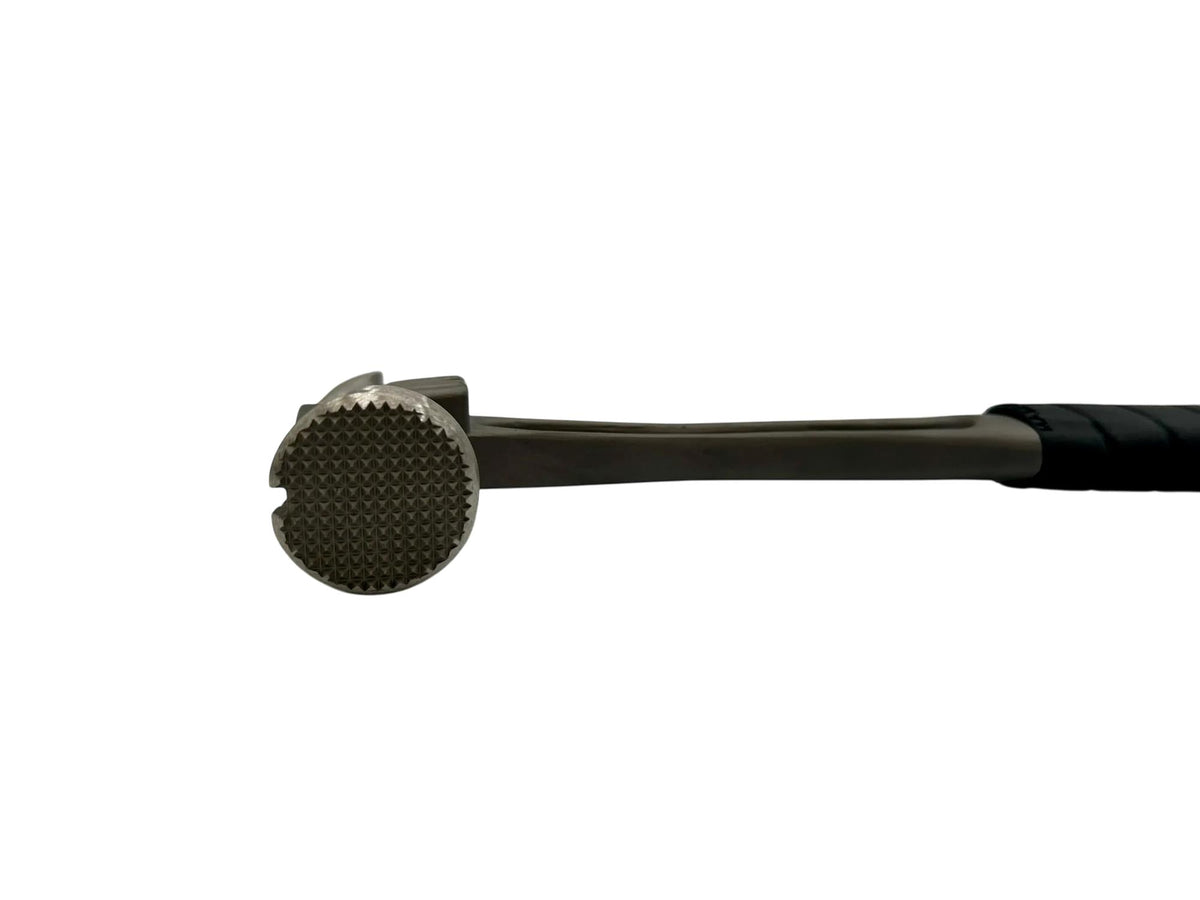 14" Titanium Handle O Nose Milled Face Black Curved Grip