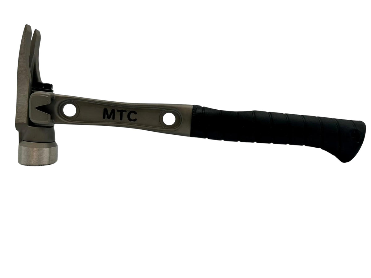 14" Titanium Handle O Nose Milled Face Black Curved Grip