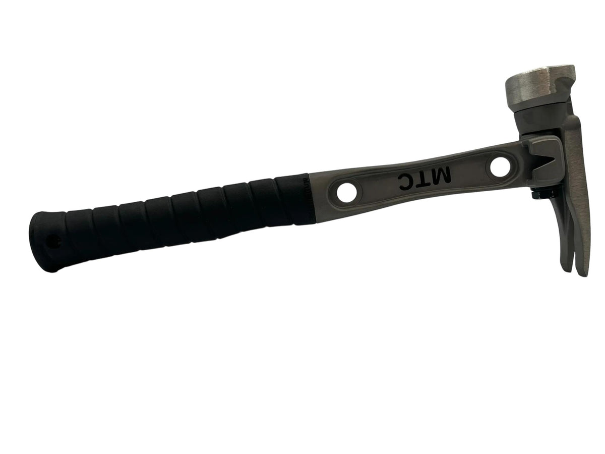 14" Titanium Handle D Nose Smooth Face Black Curved Grip