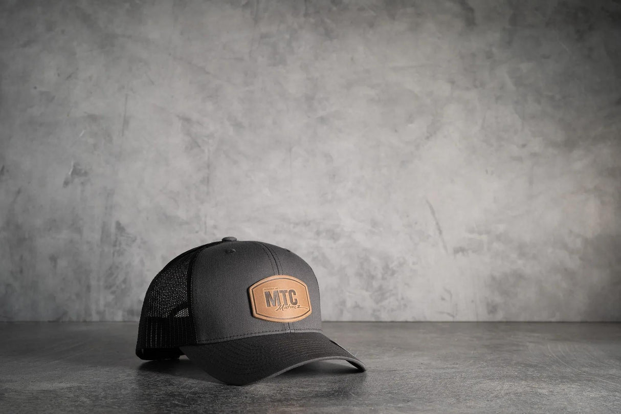 MTC Leather Patch Hat - Black